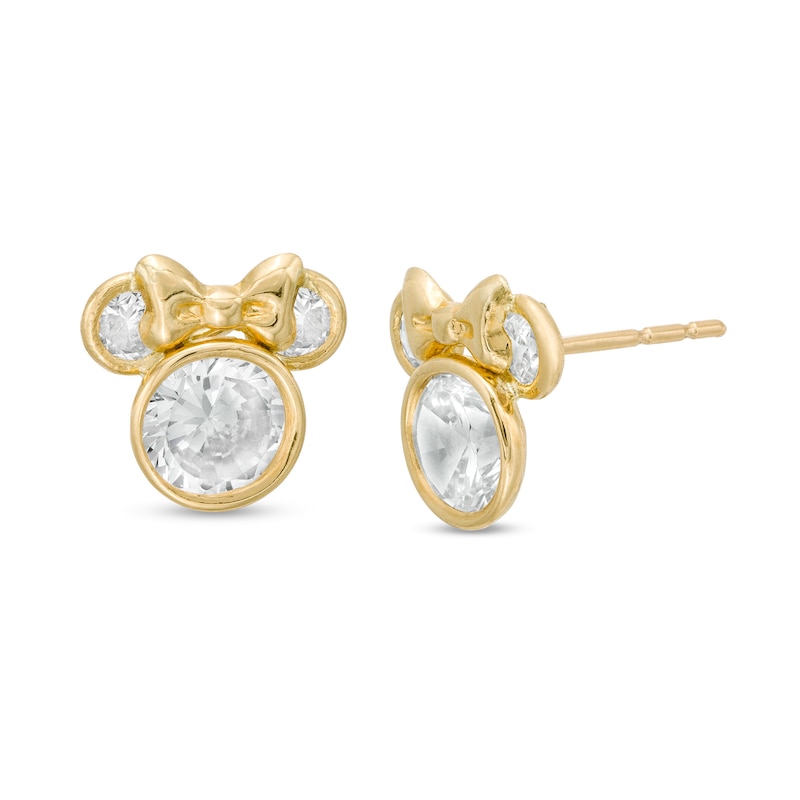 Child's 5.5mm Cubic Zirconia ©Disney Minnie Mouse Stud Earrings in 10K Gold|Peoples Jewellers