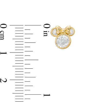 Child's 5.5mm Cubic Zirconia ©Disney Minnie Mouse Stud Earrings in 10K Gold