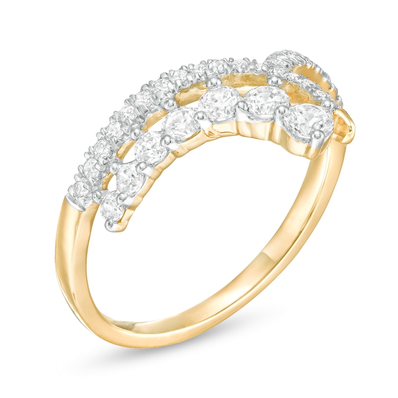 0.45 CT. T.W. Diamond Chevron Ring in 10K Gold|Peoples Jewellers