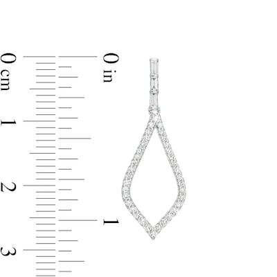 Marilyn Monroe™ Collection 0.37 CT. T.W. Diamond Teardrop Earrings in 10K White Gold