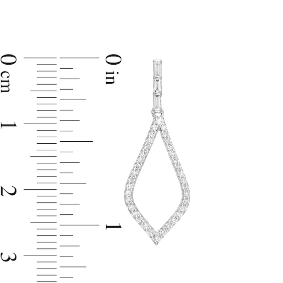 Marilyn Monroe™ Collection 0.37 CT. T.W. Diamond Teardrop Earrings in 10K White Gold