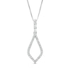 Thumbnail Image 0 of Marilyn Monroe™ Collection 0.18 CT. T.W. Diamond Teardrop Pendant in 10K White Gold