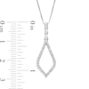 Thumbnail Image 1 of Marilyn Monroe™ Collection 0.18 CT. T.W. Diamond Teardrop Pendant in 10K White Gold