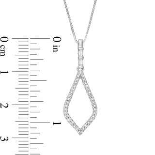 Marilyn Monroe™ Collection 0.18 CT. T.W. Diamond Teardrop Pendant in 10K White Gold