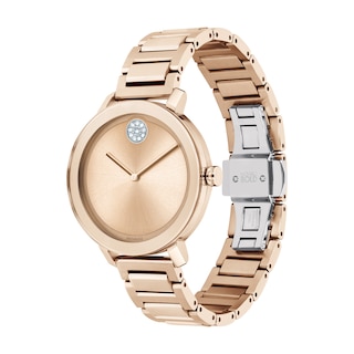 Ladies' Movado Bold® Evolution Crystal Accent Rose-Tone Watch (Model: 3600650)