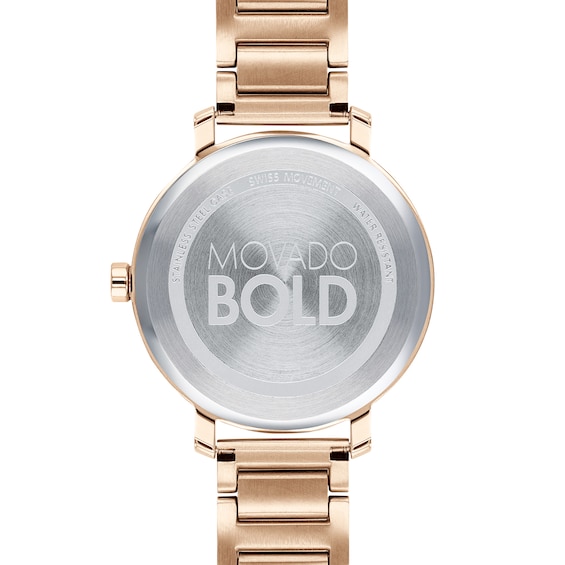 Ladies' Movado Bold® Evolution Crystal Accent Rose-Tone Watch (Model: 3600650)