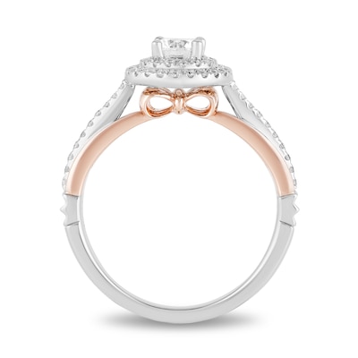 Enchanted Disney Snow White 0.69 CT. T.W. Diamond Frame Engagement Ring in 14K Two-Tone Gold