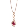 Thumbnail Image 0 of Le Vian® Oval Passion Ruby™ and Crème Brûlée Diamonds™ 0.14 CT. T.W. Diamond Drop Pendant in 14K Strawberry Gold™