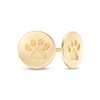 Thumbnail Image 0 of Child's Paw Print Stamped Disc Stud Earrings in 10K Gold