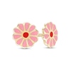 Thumbnail Image 0 of Child's Pink and Red Enamel Flower Stud Earrings in 10K Gold