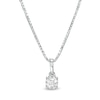 Thumbnail Image 0 of 0.12 CT. T.W. Certified Canadian Princess-Cut Diamond Frame Pendant in 14K White Gold (I/I2)