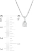 Thumbnail Image 2 of 0.12 CT. T.W. Certified Canadian Princess-Cut Diamond Frame Pendant in 14K White Gold (I/I2)