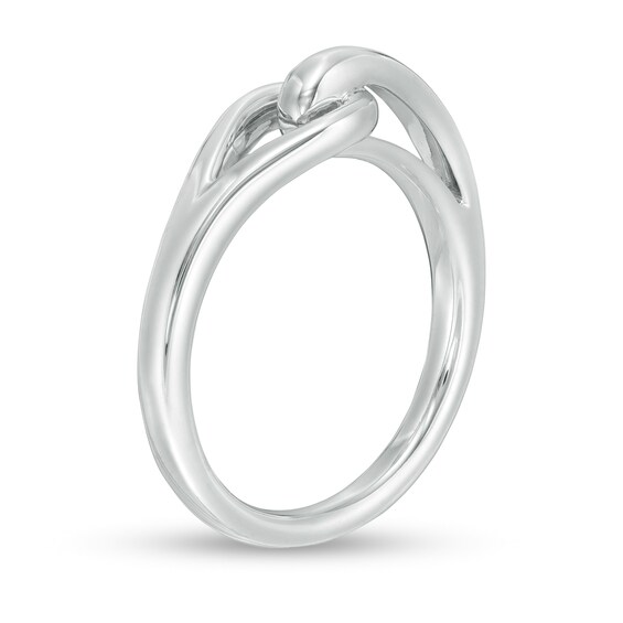 Love + Be Loved Heart Loop Ring in Sterling Silver