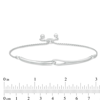 Love + Be Loved Loop Bolo Bracelet in Sterling Silver - 9.5"