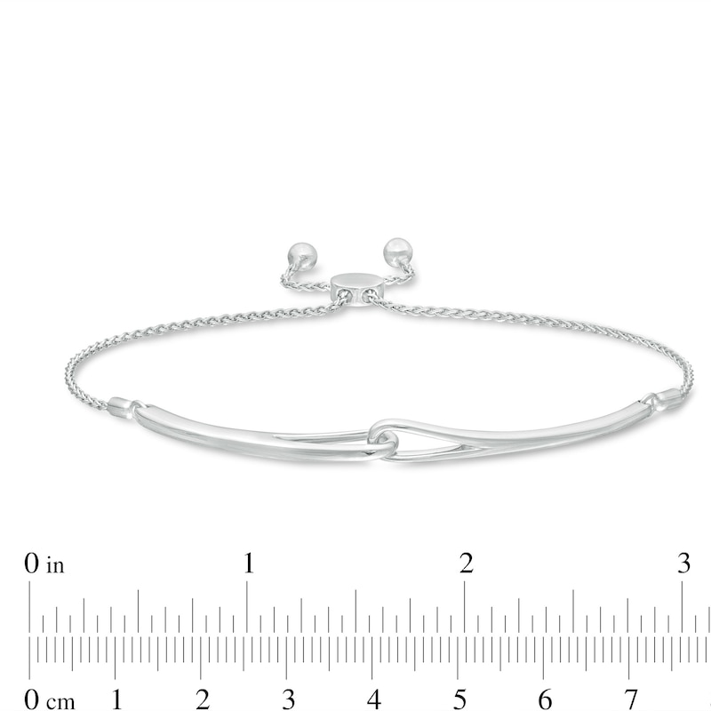 Love + Be Loved Loop Bolo Bracelet in Sterling Silver - 9.5"|Peoples Jewellers