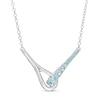 Thumbnail Image 0 of Love + Be Loved Blue Topaz Loop Necklace in Sterling Silver