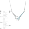 Thumbnail Image 2 of Love + Be Loved Blue Topaz Loop Necklace in Sterling Silver