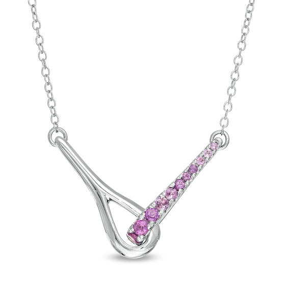 Love + Be Loved Amethyst Loop Necklace in Sterling Silver