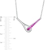 Thumbnail Image 3 of Love + Be Loved Lab-Created Ruby Loop Necklace in Sterling Silver