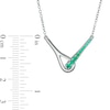 Love + Be Loved Lab-Created Emerald Loop Necklace in Sterling Silver