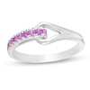 Thumbnail Image 0 of Love + Be Loved Amethyst Heart Loop Ring in Sterling Silver