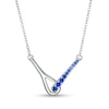 Love + Be Loved Lab-Created Blue Sapphire Loop Necklace in Sterling Silver