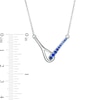 Love + Be Loved Lab-Created Blue Sapphire Loop Necklace in Sterling Silver