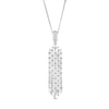 Marilyn Monroe™ Collection 0.45 CT. T.W. Diamond Tassel Dangle Pendant in 10K White Gold