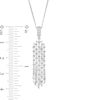 Marilyn Monroe™ Collection 0.45 CT. T.W. Diamond Tassel Dangle Pendant in 10K White Gold