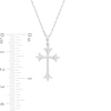 0.145 CT. T.W. Diamond Flared Cross Pendant in Sterling Silver