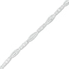 Thumbnail Image 0 of 0.37 CT. T.W. Diamond Alternating Marquise Link Bracelet in Sterling Silver - 7.5"