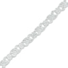 Thumbnail Image 0 of 0.45 CT. T.W. Diamond "XO" Link Bracelet in Sterling Silver - 7.25"