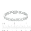 Thumbnail Image 2 of 0.45 CT. T.W. Diamond "XO" Link Bracelet in Sterling Silver - 7.25"