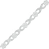 Thumbnail Image 0 of 0.23 CT. T.W. Composite Diamond Alternating Infinity Link Bracelet in Sterling Silver - 7.5"
