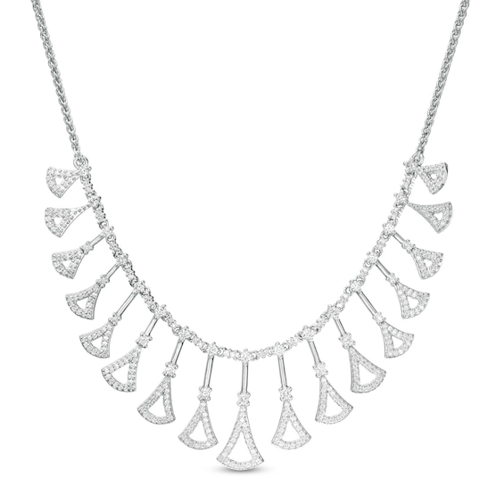 Marilyn Monroe™ Collection 1.45 CT. T.W. Diamond Dangle Necklace in 10K White Gold