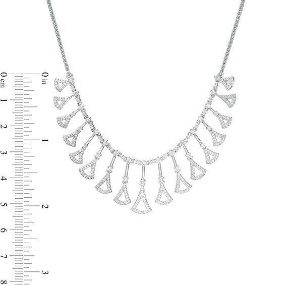 Marilyn Monroe™ Collection 1.45 CT. T.W. Diamond Dangle Necklace in 10K White Gold