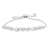 Thumbnail Image 0 of Diamond Accent Alternating "MOM" Infinity Bolo Bracelet in Sterling Silver - 9.5"