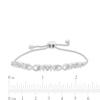 Thumbnail Image 2 of Diamond Accent Alternating "MOM" Infinity Bolo Bracelet in Sterling Silver - 9.5"