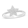 Thumbnail Image 0 of Marilyn Monroe™ Collection 0.15 T. T.W. Diamond Star Ring in Sterling Silver