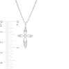 0.065 CT. T.W. Diamond Cross Pendant in 10K White Gold