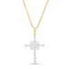 Thumbnail Image 1 of 0.23 CT. T.W. Diamond Art Deco Cross Pendant in 10K Gold