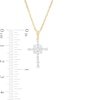 Thumbnail Image 3 of 0.23 CT. T.W. Diamond Art Deco Cross Pendant in 10K Gold