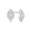 Thumbnail Image 0 of 0.15 CT. T.W. Composite Diamond Double Marquise Frame Stud Earrings in 10K White Gold