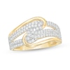 Thumbnail Image 0 of 0.50 CT. T.W. Diamond Multi-Row Bypass Ring in 10K Gold