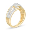 Thumbnail Image 1 of 0.50 CT. T.W. Diamond Multi-Row Bypass Ring in 10K Gold