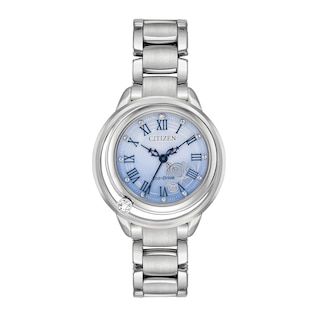 Ladies' Citizen Eco-Drive® Disney Cinderella Diamond Accent Watch with Blue Mother-of-Pearl Dial (Model: EW5510-53N)