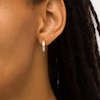 Thumbnail Image 1 of Cubic Zirconia Huggie Hoop Earrings in 10K Gold
