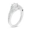 Marilyn Monroe™ Collection 0.95 CT. T.W. Diamond Hexagonal Frame Art Deco Engagement Ring in 14K White Gold