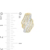 Thumbnail Image 1 of 0.23 CT. T.W. Diamond Wave J-Hoop Earrings in 10K Gold