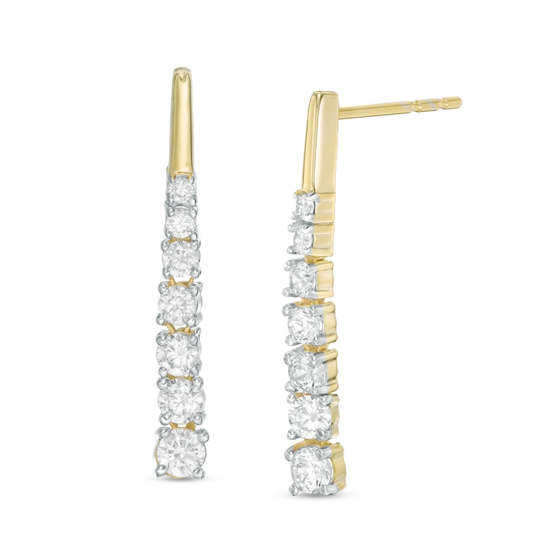 0.45 CT. T.W. Journey Diamond Drop Earrings in 10K Gold|Peoples Jewellers